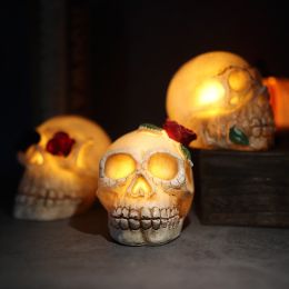 Halloween Skull Lights Ghost Festival Resin Skull Ornament Led Electronic Candle Lights Decorative Props - 3 product prices