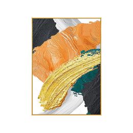 Abstract 3D Gold Thick Art Handmade Oil Painting Canvas Gold Paintings Wall Pictures Art Wall Artwork For Dining Room Decoration - 90x120cm