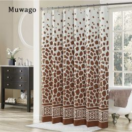 Muwago Shower Curtain With Giraffe Pattern Blackout Waterproof And Mildew Resistant Bathing Cover Aesthetic Bathroom Accessories - W78"*H72"
