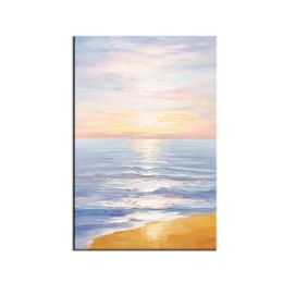 Modern Artist Painted Abstract Lingering Light Of The Setting Sun Oil Painting On Canvas Wall Art Picture Decor For Room Home - 50x70cm