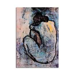 Ha's Art 100% Handmade Abstract Oil Painting Wall Art Modern Minimalist Women Picture Canvas Home Decor For Living Room Bedroom No Frame - 60x90cm