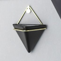 Triangle Wall Planter Wall Decoration Indoor Plant Hanger - Black - Small