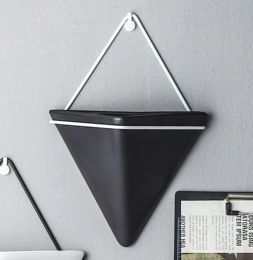 Triangle Wall Planter Wall Decoration Indoor Plant Hanger - Black - Large