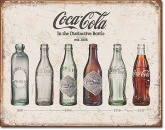 TIN SIGN COKE - Bottle Evolution - 034-1839