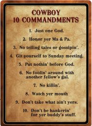 Cowboy 10 COMMANDMENTS - 017-1529