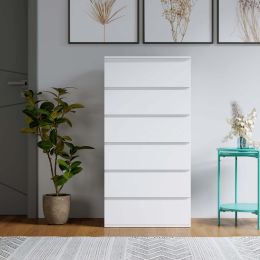 4 Drawer White Dresser;  Modern Storage Cabinet for Bedroom - drawer-6