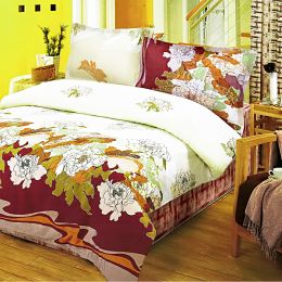 Blancho Bedding - [Early Peony] 100% Cotton 4PC Comforter Set (Twin Size) - CFRS(DDX01-1/CFR01-1)