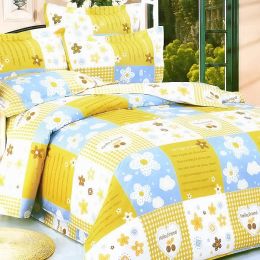 Blancho Bedding - [Yellow Countryside] 100% Cotton 5PC Comforter Set (Full Size) - CFRS(MH20-2/CFR01-2)