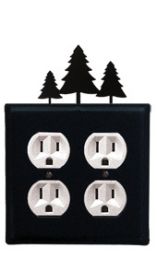 Pine Trees - Double Outlet Cover - EOO-20