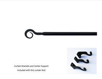 Curl Curtain Rod - XL (Hardware is INCLUDED) - CUR-108-130-S