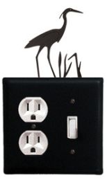 Heron - Single Outlet and Switch Cover - EOS-133