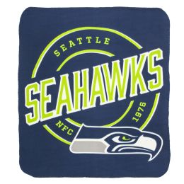Seahawks OFFICIAL NFL "Campaign" Fleece Throw Blanket;  50" x 60" - 1NFL/03105/0022/RET