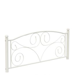 Full Size Unique Flower Sturdy System Metal Bed Frame with Headboard and Footboard - as pic
