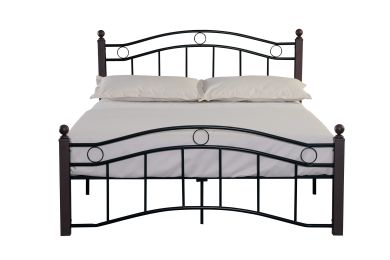 Full Size Metal Bed Frame with Headboard and Footboard - as pic