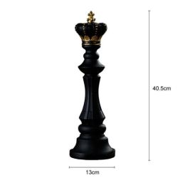 Northeuins Resin Chess Pieces Board Games Accessories Retro Aesthetic - Burgundy