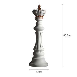Northeuins Resin Chess Pieces Board Games Accessories Retro Aesthetic - Brown