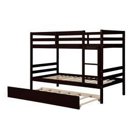 TWIN BUNKBED WITH TWIN TRUNDLE - as pic