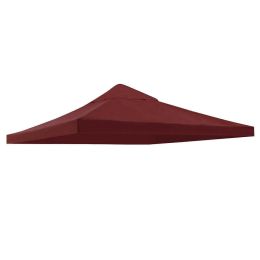 10'x10' Gazebo Canopy Top Replacement 2 Tier Patio Pavilion Cover UV30 Sunshade - Burgundy - 1 Tier