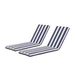 2PCS Set Outdoor Lounge Chair Cushion Replacement Patio outdoor furniture Seat Cushion Chaise Lounge Cushion - as pic