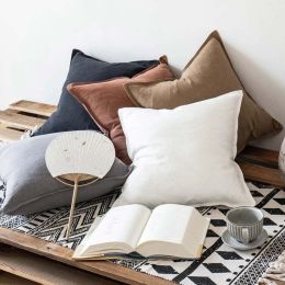 Linen Throw pillow;  18x18 inch Linen Accent Pillow - Cotton