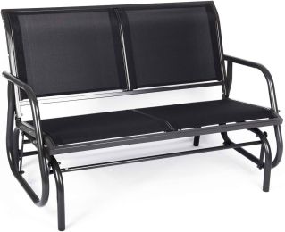 Bosonshop Outdoor Swing Glider Bench for 2 Persons Patio Rocking Chair Garden Seating - KM3452