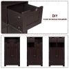 Bathroom floor storage cabinets - dark brown