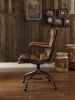 Harith Office Chair in Vintage Whiskey Top Grain Leather YJ - 92416