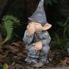 1pc Garden Gnome Outdoor Statue; Naughty Knome Figurine Lawn Ornament Dwarf Sculpture Patio Yard Decor Landscape Porch Decoration Outside Gifts - 1pcs