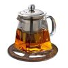 WILLART Wooden Tea Pot Trivet | Teapot Coaster | For Hot Pots;  Pans;  Dishes | Kitchen;  Table Decor;  Accessory (Set of 2 Coasters) - 2-PC