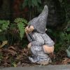 1pc Garden Gnome Outdoor Statue; Naughty Knome Figurine Lawn Ornament Dwarf Sculpture Patio Yard Decor Landscape Porch Decoration Outside Gifts - 1pcs