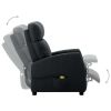 Electric Massage Reclining Chair Dark Gray Fabric - Grey