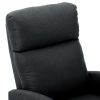 Electric Massage Reclining Chair Dark Gray Fabric - Grey