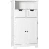 Bathroom floor storage cabinets - White