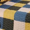 [Antique Chic] 3PC Vermicelli-Quilted Patchwork Quilt Set (Full/Queen Size) - ONITIVA-QTS01013-23