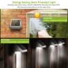 LED Solar Powered Stair Lights Dusk-To-Dawn Waterproof Garden Pathway Patio Fence Lamp - White