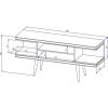 Manhattan Comfort Utopia 53.14" TV Stand with Splayed Wooden Legs and 4 Shelves in White - Default Title