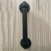 Handmade Medieval Retro Industrial Style Steel Pipe Interior Pull Door Handle Iron Black Antique Handles - 24CM - silver black