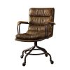 Harith Office Chair in Vintage Whiskey Top Grain Leather YJ - 92416