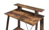 Nypho Writing Desk; Weathered Oak & Black Finish YJ - 92730